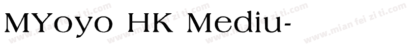 MYoyo HK Mediu字体转换